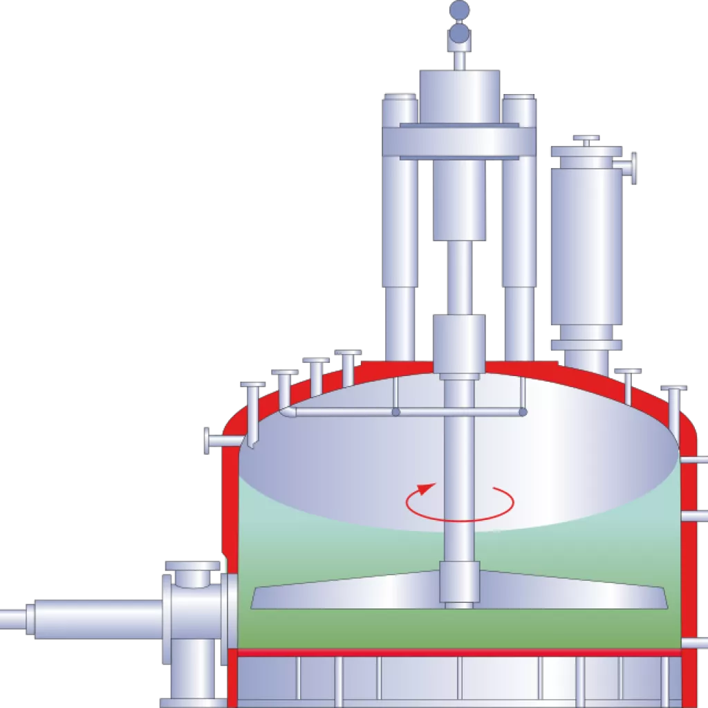 filtering bottom extractor - 3 extraction under agitation