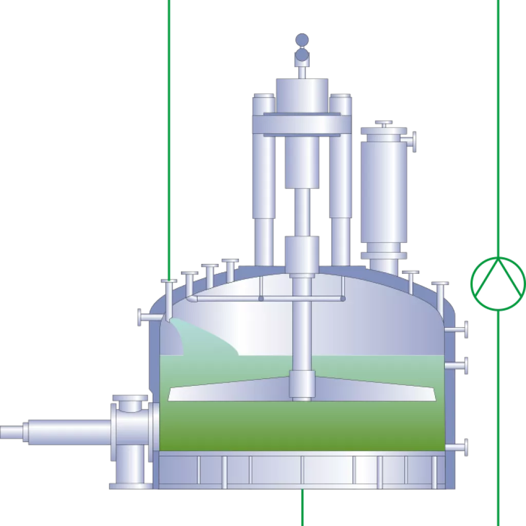 filtering bottom extractor - 4 fine recirculation