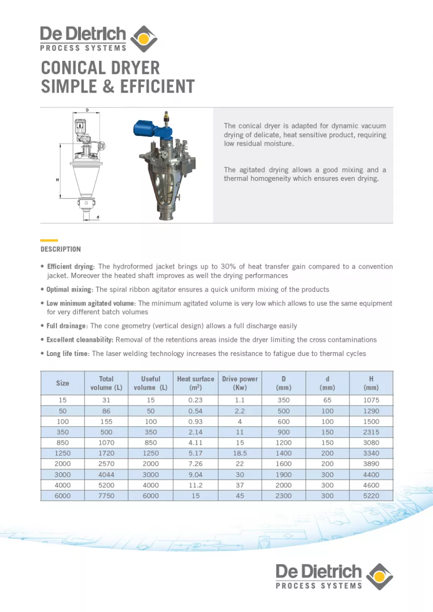 Conical Dryer Flyer EN