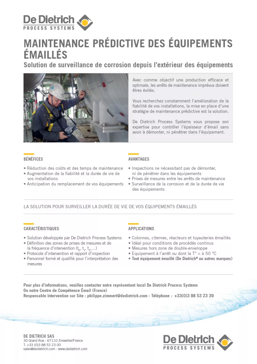 Maintenance Prédictive Des Equipements Emaillés