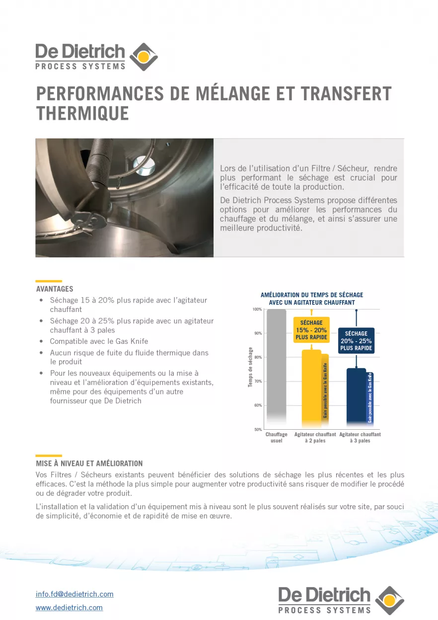 Performance de mélange & transfert themique