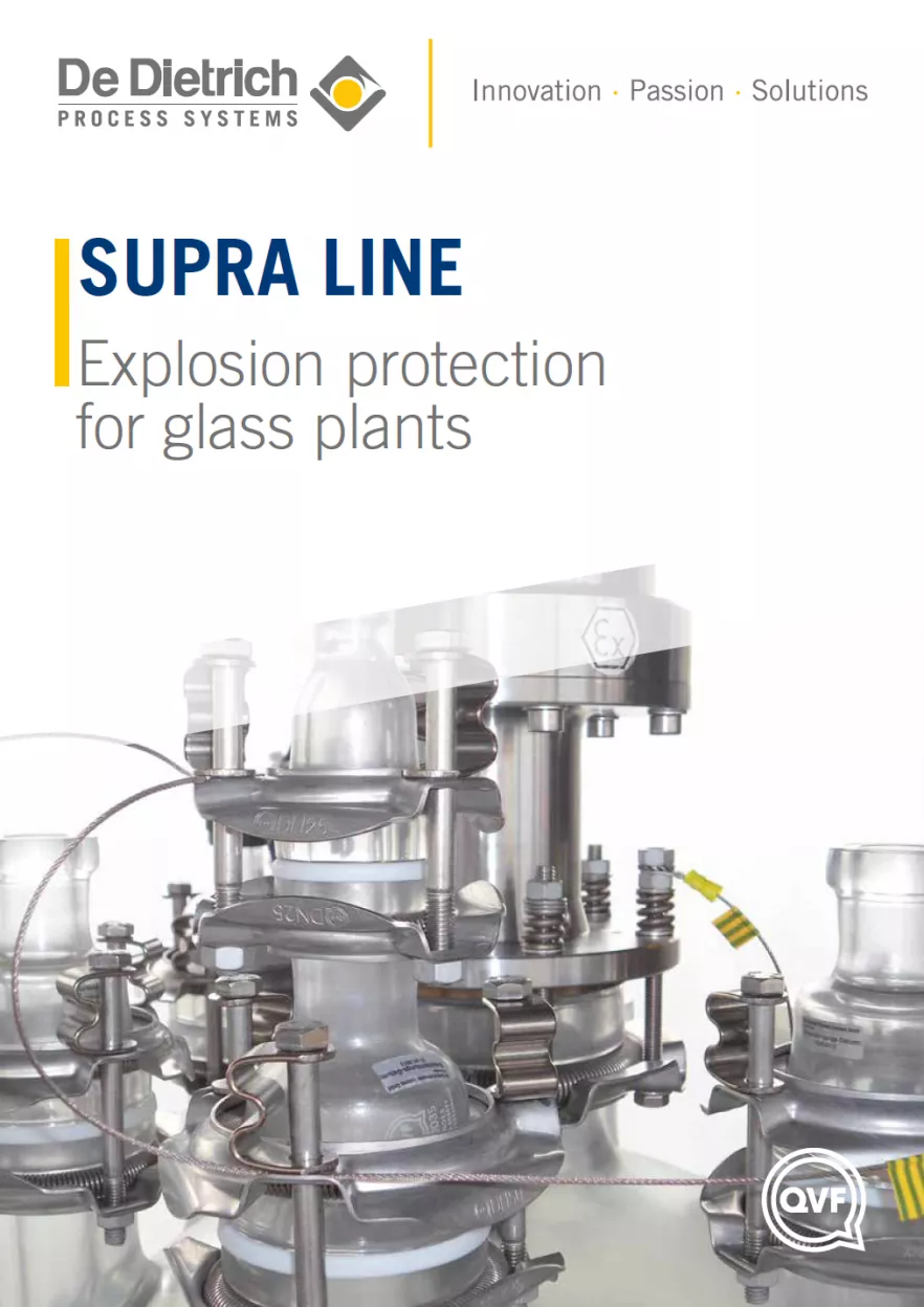 Explosion protection for glass plants