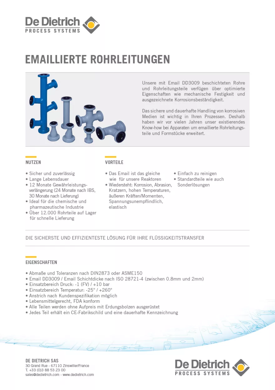 Emaillierte Rohrleitungen cover