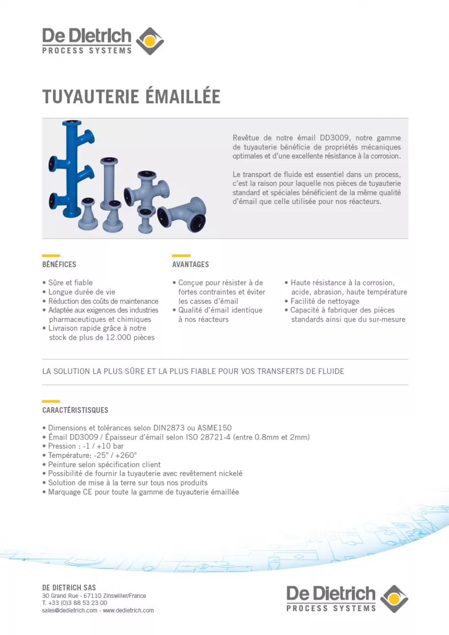 Tuyauterie Emaillée flyer cover