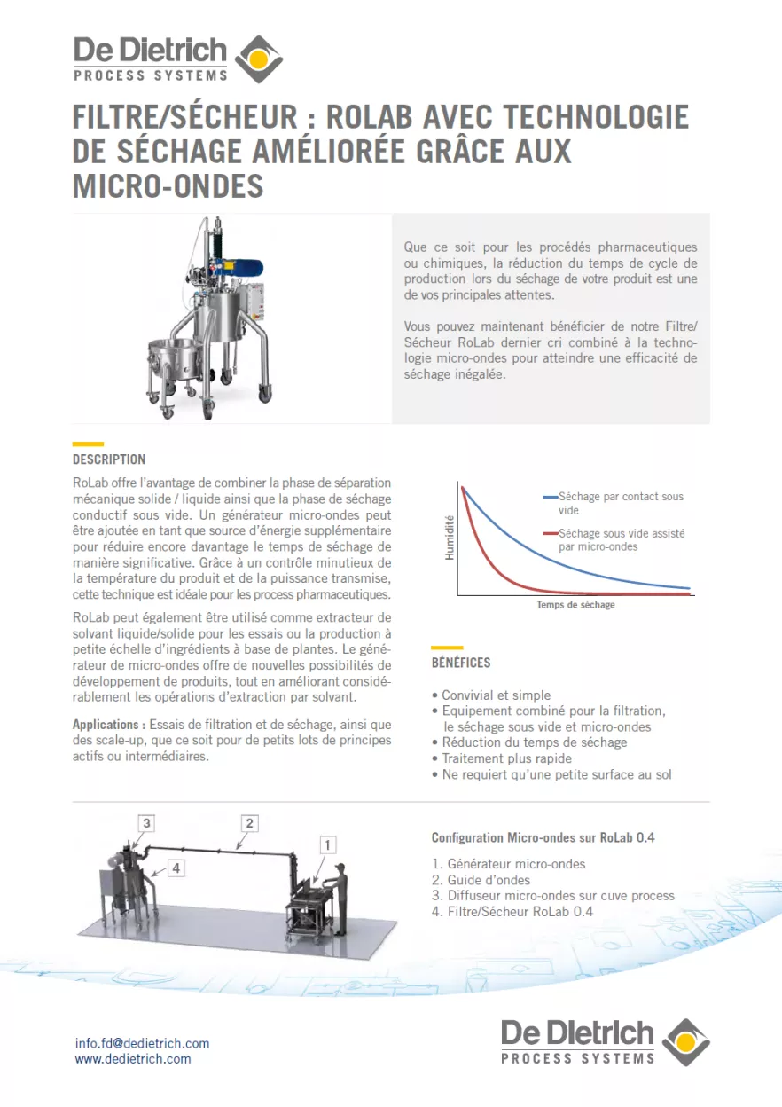 Filtre/Sécheur : Rolab Avec Technologie De Séchage Améliorée Grâce Aux Micro-Ondes