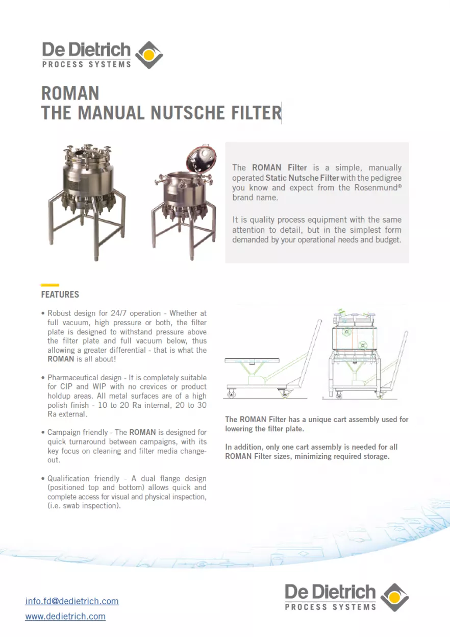 Roman : The Manual Nutsche Filter