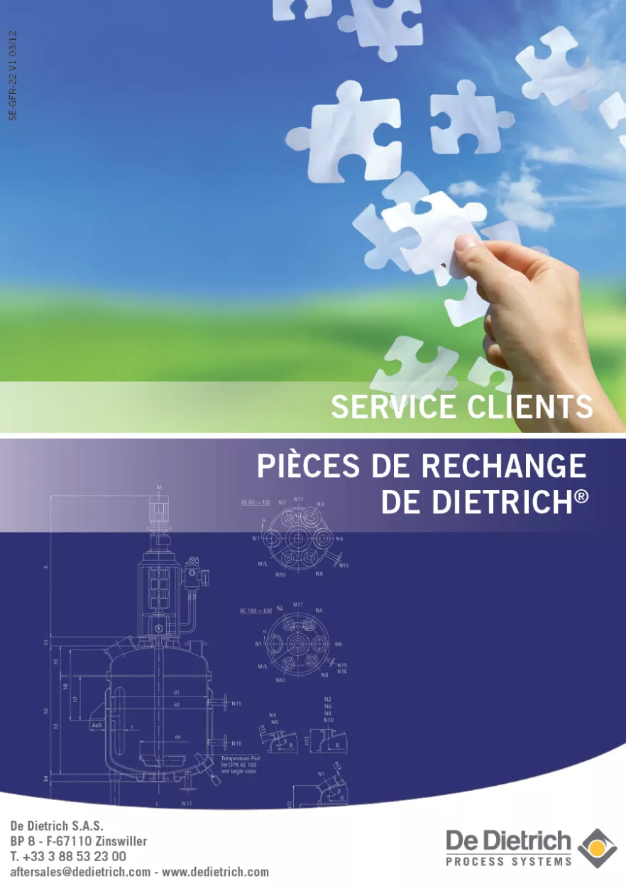 Pièces de rechange De Dietrich